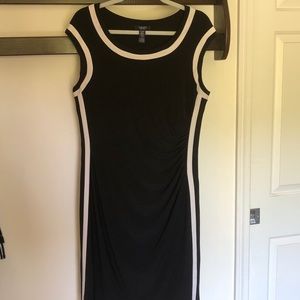 Chaps Black/White Dress